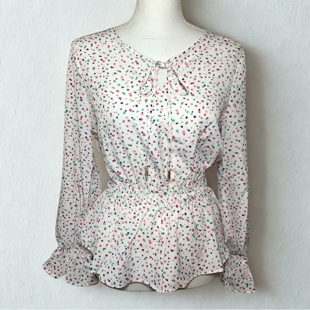 NWT Skies Are Blue Polka Dot Top Blouse Women XS
